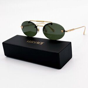 NEW VERSACE SUNGLASSES VE2295 1002/71 GREEN WOMEN EYEWEAR VE2295 100271